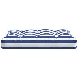 Perne canapea paleți, 2 buc, țesătură cu dungi albastre și albe, 5 image