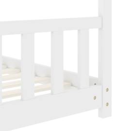 Cadru de pat de copii, alb, 80 x 160 cm, lemn masiv de pin, 7 image