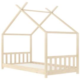 Cadru de pat pentru copii, 80 x 160 cm, lemn masiv de pin, 3 image