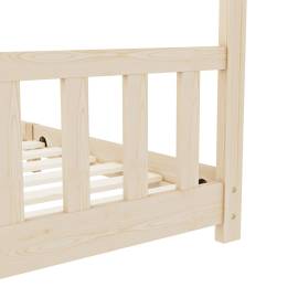 Cadru de pat pentru copii, 90 x 200 cm, lemn masiv de pin, 7 image