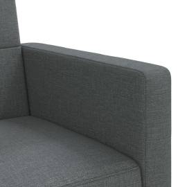 Canapea extensibilă cu perne, gri închis, textil, 10 image