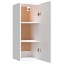 Dulap de perete, alb extralucios, 34,5x34x90 cm, lemn compozit, 7 image