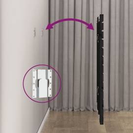 Tăblie pat pentru perete, negru, 156x3x91,5 cm, lemn masiv pin, 6 image