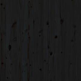 Tăblie pat pentru perete, negru, 156x3x91,5 cm, lemn masiv pin, 7 image