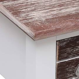 Masă laterală, maro, 40 x 40 x 40 cm, lemn de paulownia, 6 image