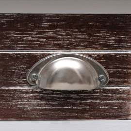 Masă laterală, maro, 40 x 40 x 40 cm, lemn de paulownia, 2 image