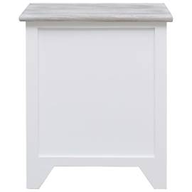 Noptieră, alb, 38 x 28 x 45 cm, lemn de paulownia, 5 image