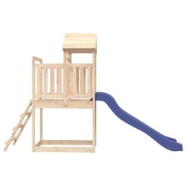 Căsuță de joacă cu tobogan și scară, lemn masiv de pin, 5 image