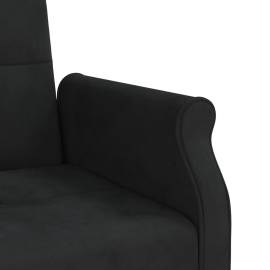Canapea extensibilă cu perne, negru, catifea, 7 image