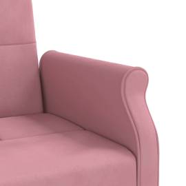 Canapea extensibilă cu perne, roz, catifea, 6 image