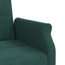 Canapea extensibilă cu perne, verde închis, catifea, 8 image