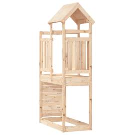 Turn joacă cu perete cățărare, 53x110x214 cm, lemn masiv de pin, 5 image
