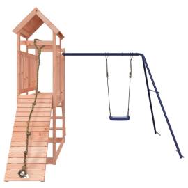 Căsuță de joacă cu leagăn perete de cățărat, lemn masiv douglas, 4 image