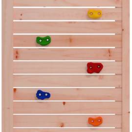 Căsuță de joacă cu leagăne perete cățărat, lemn masiv douglas, 10 image