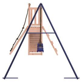 Căsuță de joacă cu leagăne perete cățărat, lemn masiv douglas, 5 image