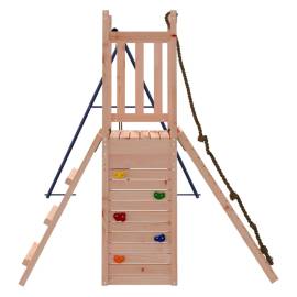 Căsuță de joacă cu leagăne perete cățărat, lemn masiv douglas, 4 image
