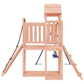 Căsuță de joacă cu perete de cățărat și leagăne, lemn douglas, 5 image