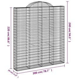 Coș gabion arcuit, 200x30x220/240, fier galvanizat, 5 image