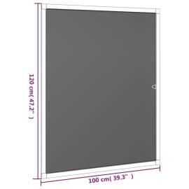 Plasă de insecte pentru ferestre, alb, 100x120 cm, 8 image