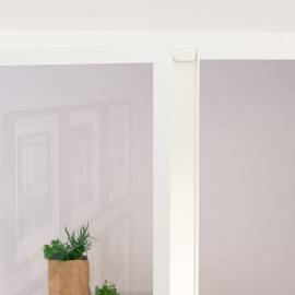 Ușă de interior alb 102x201,5 cm sticlă securiz./aluminiu slim, 5 image