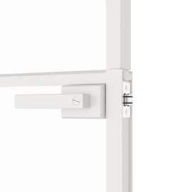 Ușă de interior alb 102x201,5 cm sticlă securiz./aluminiu slim, 7 image