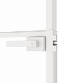 Ușă de interior alb 76x201,5 cm sticlă securiz. / aluminiu slim, 7 image