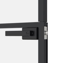Ușă de interior negru 76x201,5 cm sticlă securiz./aluminiu slim, 7 image