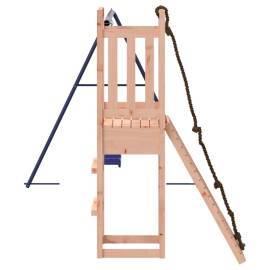 Căsuță de joacă cu perete de cățărat și leagăne, lemn douglas, 6 image
