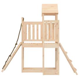 Căsuță de joacă cu perete de cățărat, lemn masiv de pin, 6 image