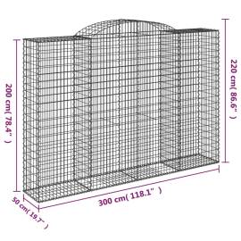 Coș gabion arcuit, 300x50x200/220 cm, fier galvanizat, 5 image