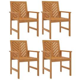 Scaune de masă pentru grădină, 4 buc., lemn masiv de acacia, 2 image