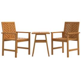 Set mobilier de grădină cu perne, 3 piese, lemn masiv acacia, 2 image