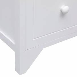 Dulap lateral, 6 sertare, alb, 60x30x75 cm, lemn de paulownia, 6 image