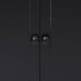 Dulap lateral, negru, 60 x 30 x 75 cm, lemn de paulownia, 2 image