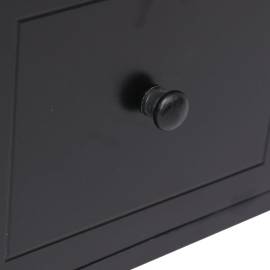 Dulap lateral cu 6 sertare, negru, 60x30x75 cm, lemn paulownia, 5 image