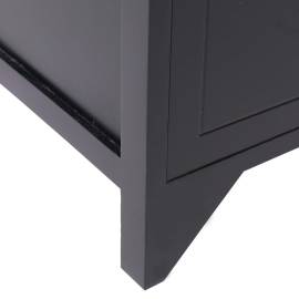 Dulap lateral cu 6 sertare, negru, 60x30x75 cm, lemn paulownia, 6 image