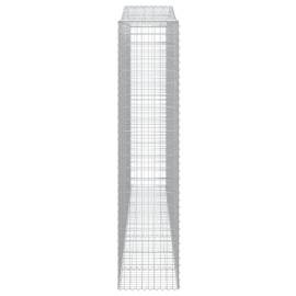 Coșuri gabion arcuite, 3 buc, 400x50x220/240cm, fier galvanizat, 5 image