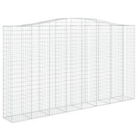 Coșuri gabion arcuite, 3 buc, 400x50x220/240cm, fier galvanizat, 3 image