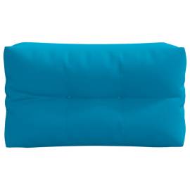 Perne canapea din paleți, 2 buc., albastru deschis, textil, 3 image