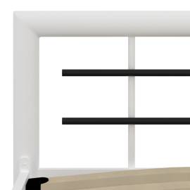 Cadru de pat, alb și negru, 100 x 200 cm, metal, 5 image