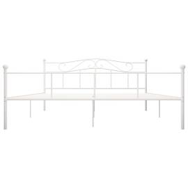 Cadru de pat, alb, 180 x 200 cm, metal, 3 image