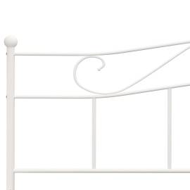 Cadru de pat, alb, 180 x 200 cm, metal, 5 image