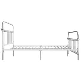 Cadru de pat, alb, 180 x 200 cm, metal, 4 image