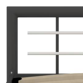Cadru de pat, gri și alb, 180 x 200 cm, metal, 5 image