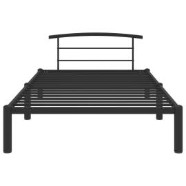 Cadru de pat, negru, 100 x 200 cm, metal, 3 image