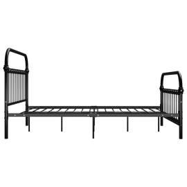 Cadru de pat, negru, 120 x 200 cm, metal, 4 image