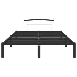 Cadru de pat, negru, 140 x 200 cm, metal, 3 image