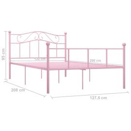 Cadru de pat, roz, 120 x 200 cm, metal, 6 image