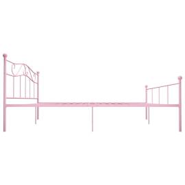 Cadru de pat, roz, 180 x 200 cm, metal, 4 image