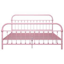 Cadru de pat, roz, 180 x 200 cm, metal, 3 image